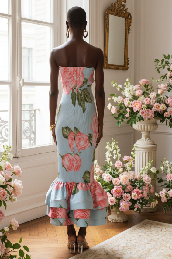 Elegant Midi Pas Badan Model Cocktail Dress