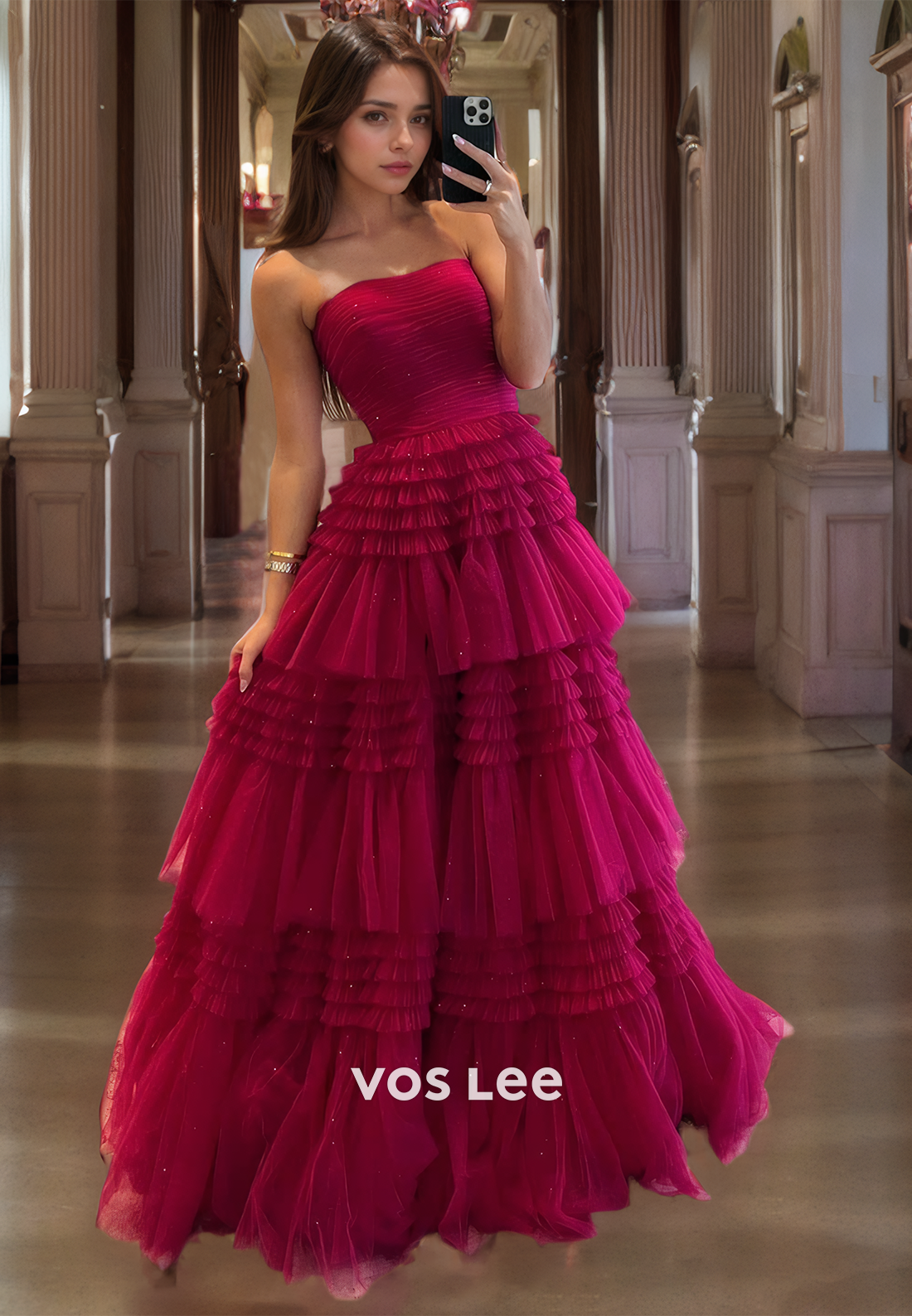 Ball Gown Sweetheart Sweep Train Tulle Prom Dress