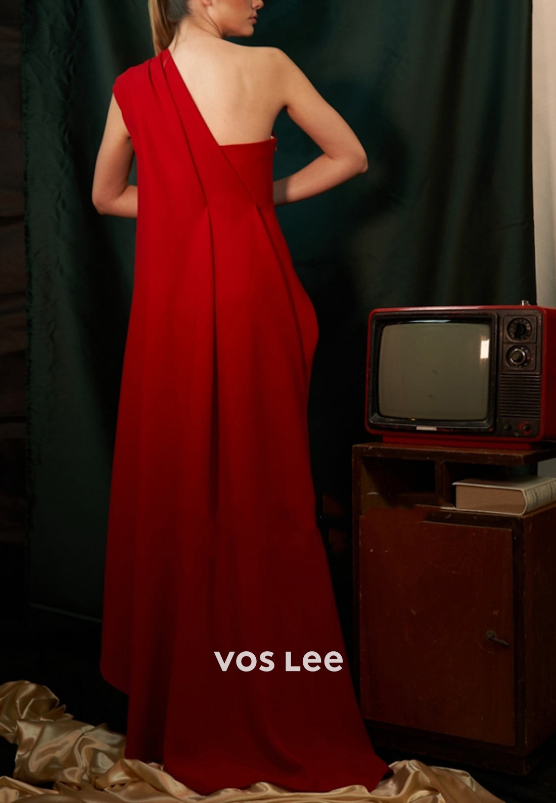 Gorgeous & Charming One Shoulder Floor-Length Pleated Mermaid Evening Dresses