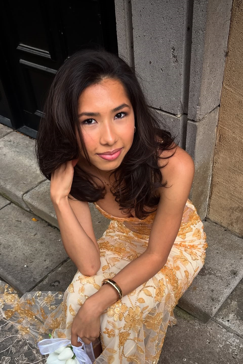 Beaded Red Sheer Straps Fitted Long Party Dress