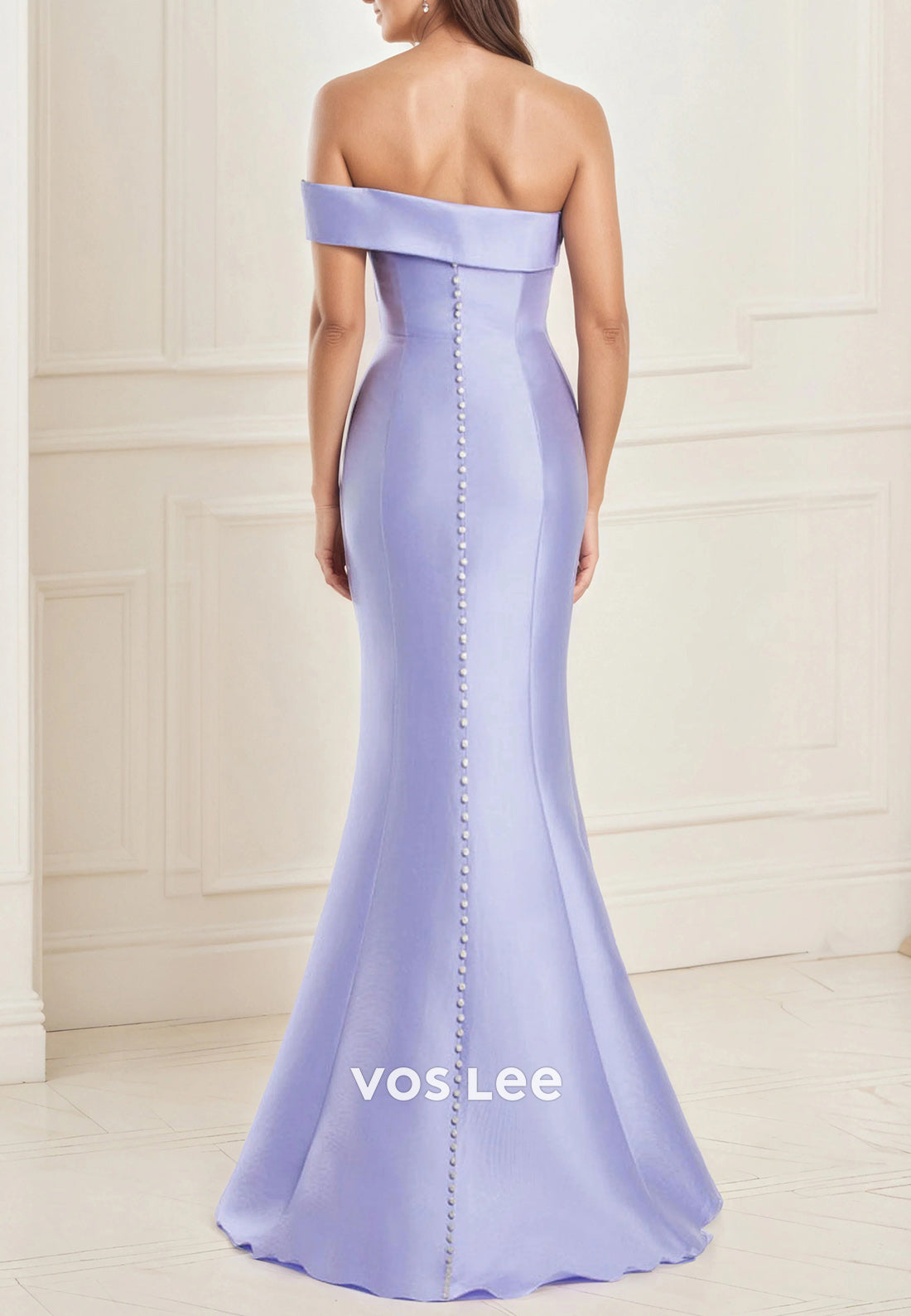 Couture & Ornate One Shoulder Floor-Length Pleated Mermaid Mother of Bride Dresses