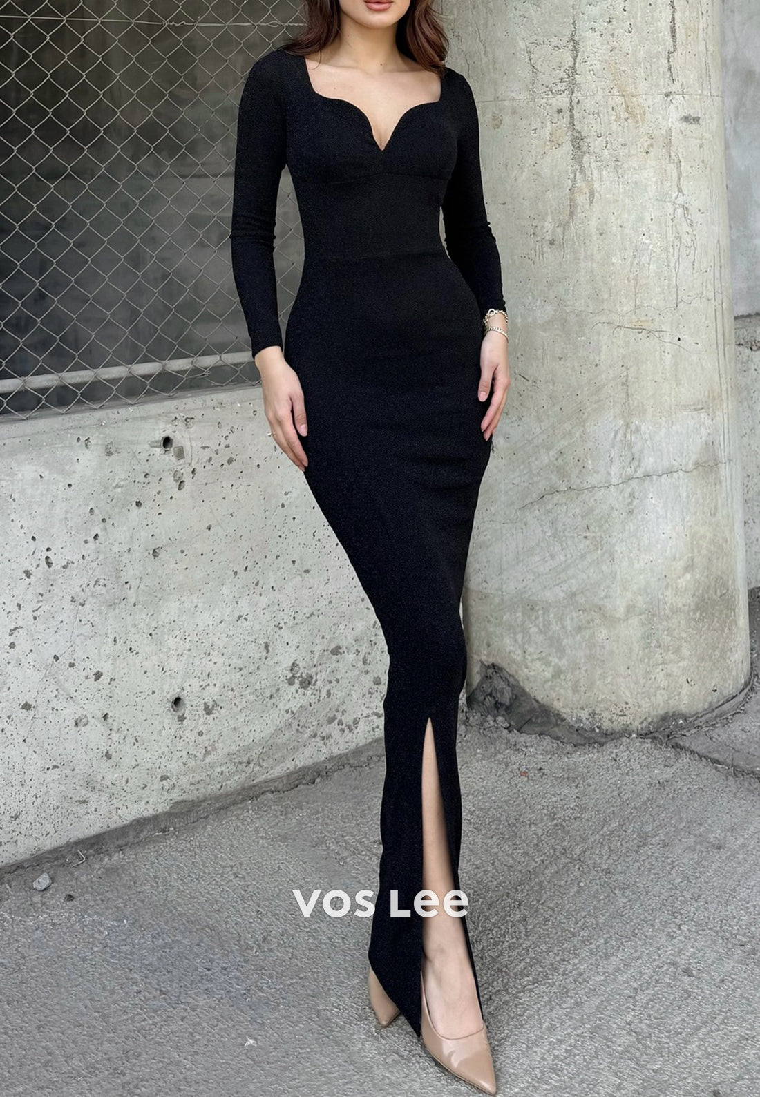Sexy & Hot Long Sleeve Sweetheart Mermaid Evening Dresses with Side Split