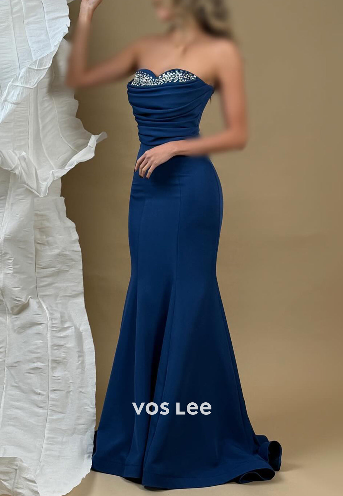 Sparkle & Shine Sweetheart Rhinestone Trumpet/Mermaid Prom Dresses with Sweep Train
