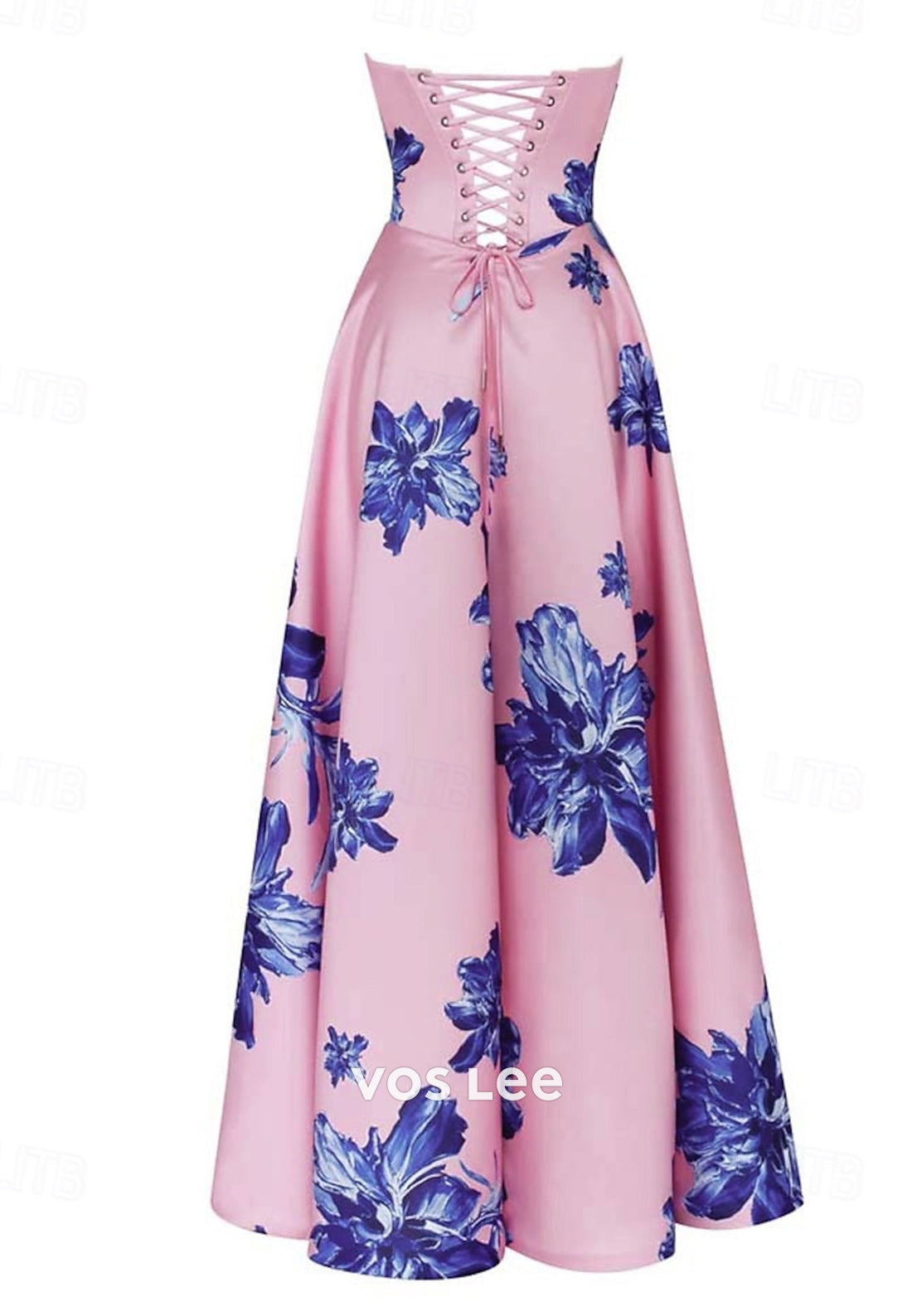 A-Line Off the Shoulder Floral Embellished Floor-Length Evening Dresses with High Split