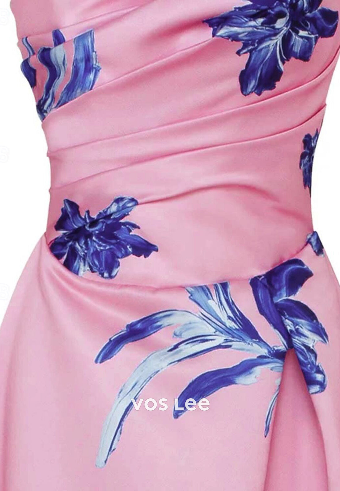 A-Line Off the Shoulder Floral Embellished Floor-Length Evening Dresses with High Split