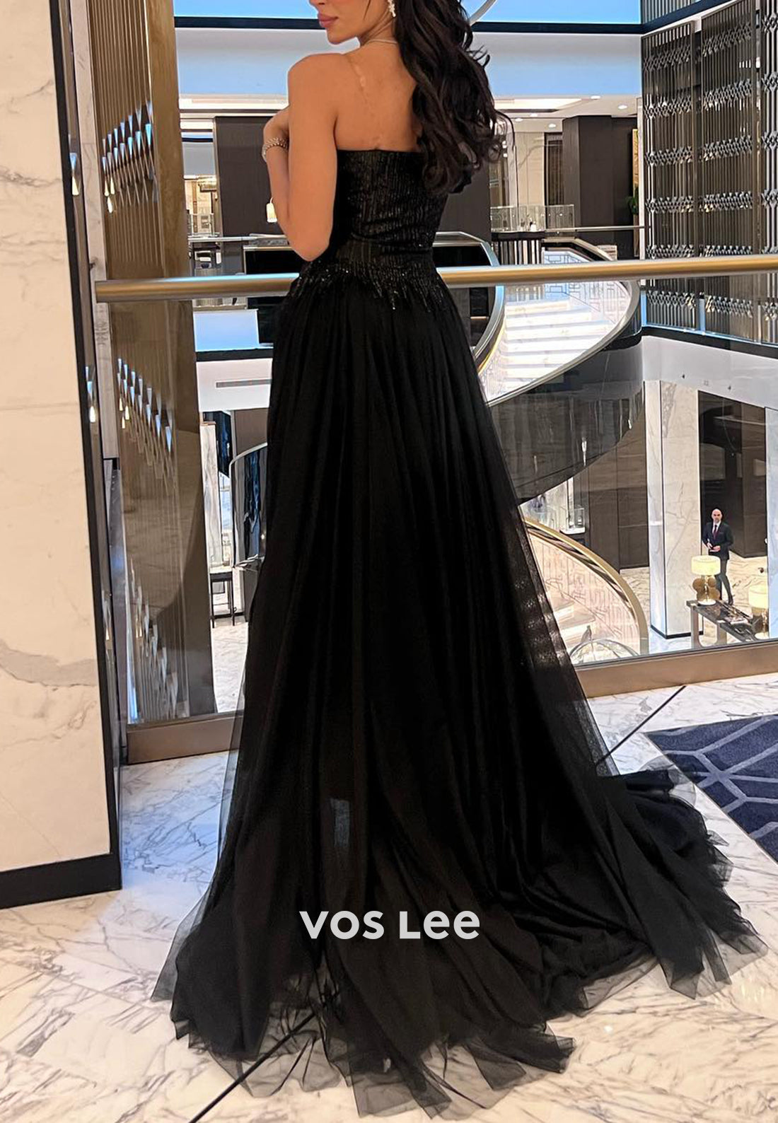 Sparkle & Shine One Shoulder Pleated Mermaid Evening Dresses with Sweep Train