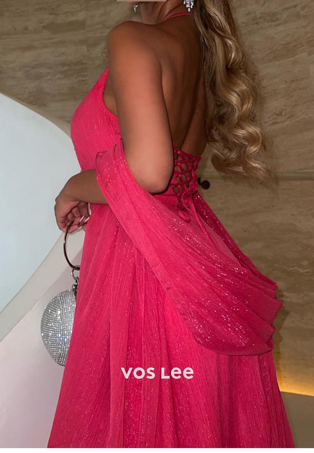 Elegant & Luxurious A-Line Halter Floor-Length Pleated Evening Dresses