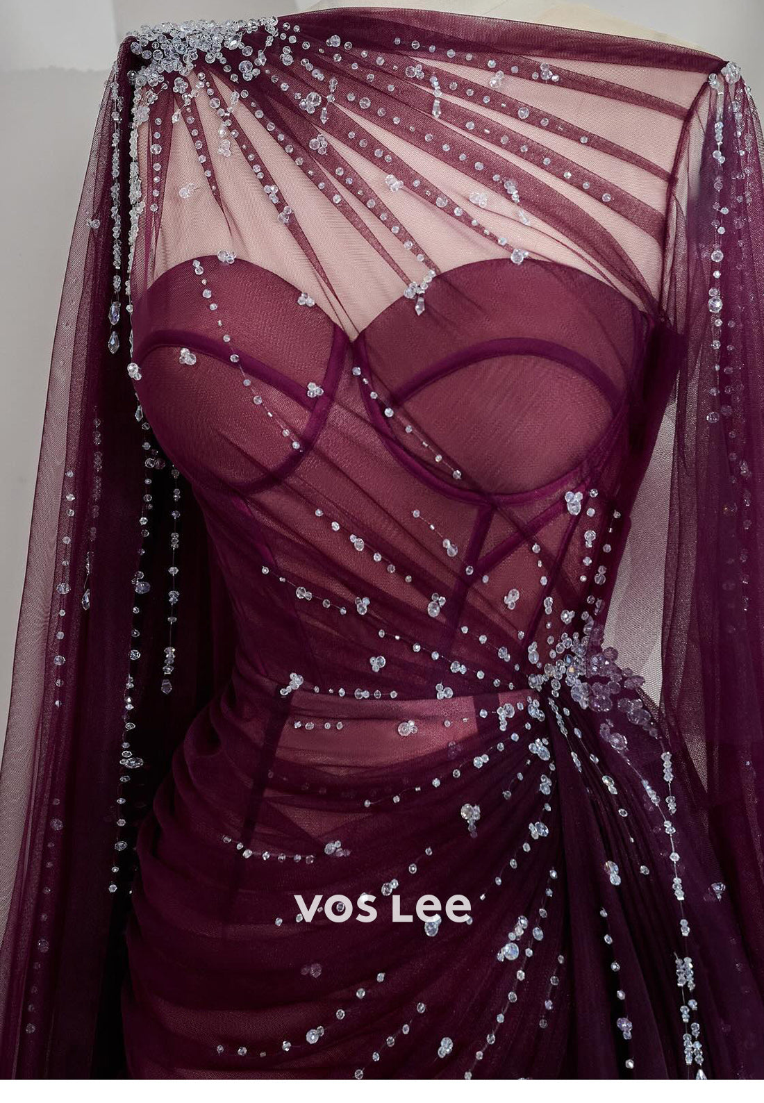 Glamorous & Dramatic Illusion Cutout Sweetheart Rhinestone Evening Dresses