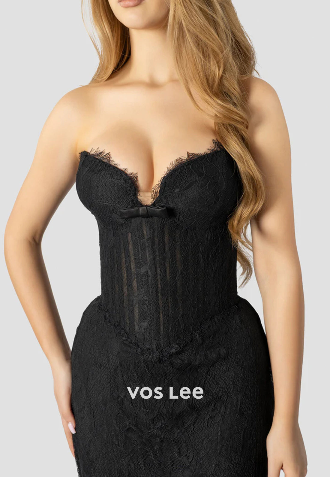 Sexy & Hot Sweetheart Appliques Lace Sheath Long Evening Dresses with Sweep Train