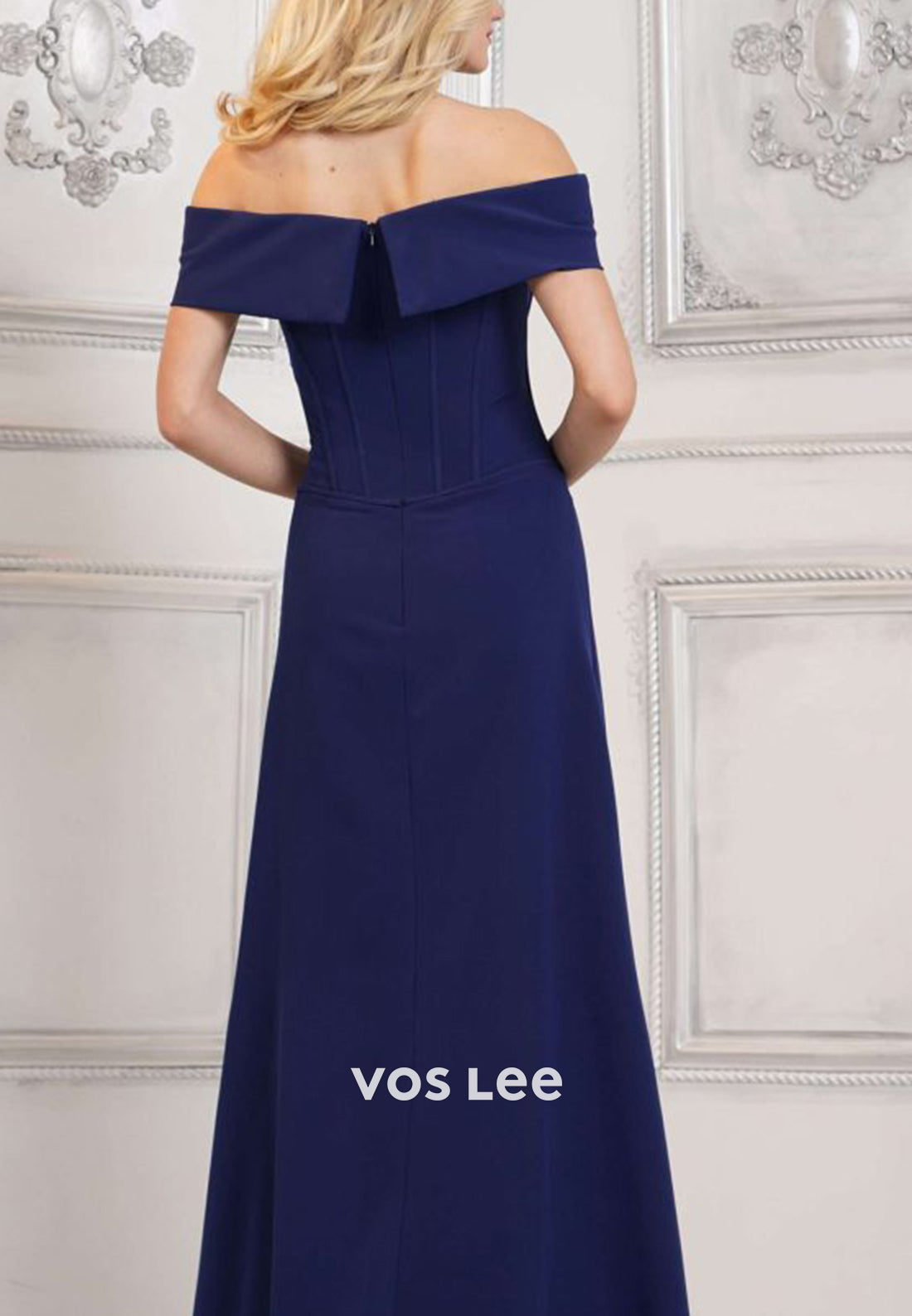 Gorgeous Off the Shoulder Pleated Mermaid Mother of Bride Dresses with Sweep Train