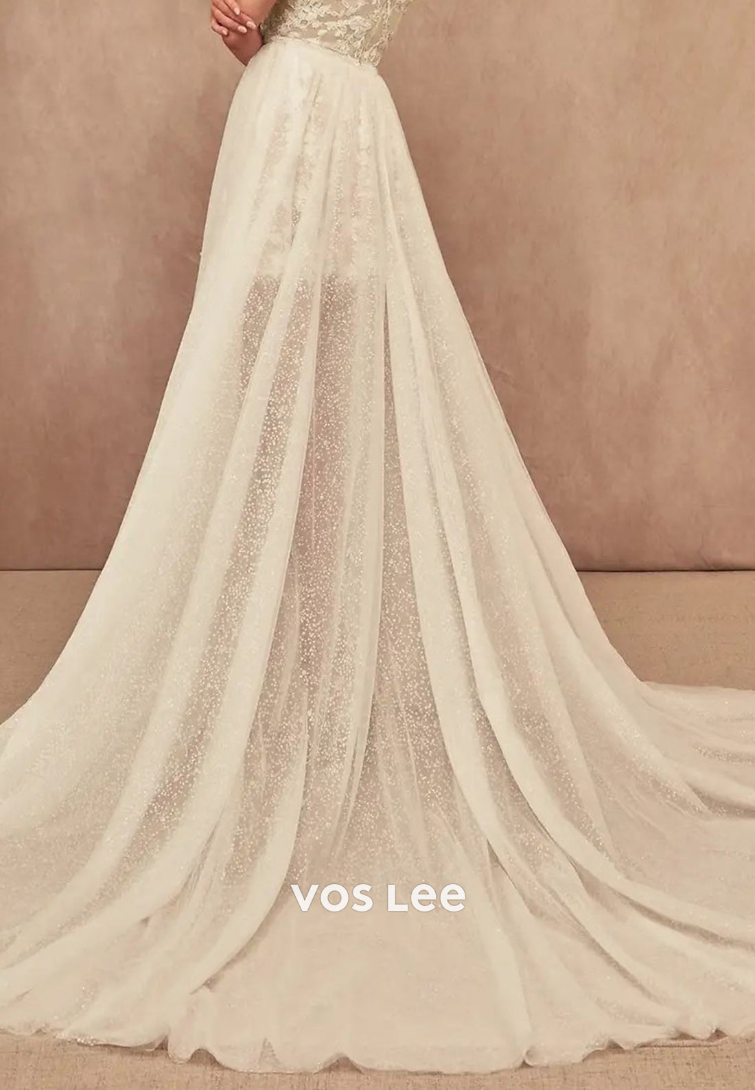 A-Line High Low Spaghetti Straps Sweetheart Appliques Lace Beach Wedding Dresses