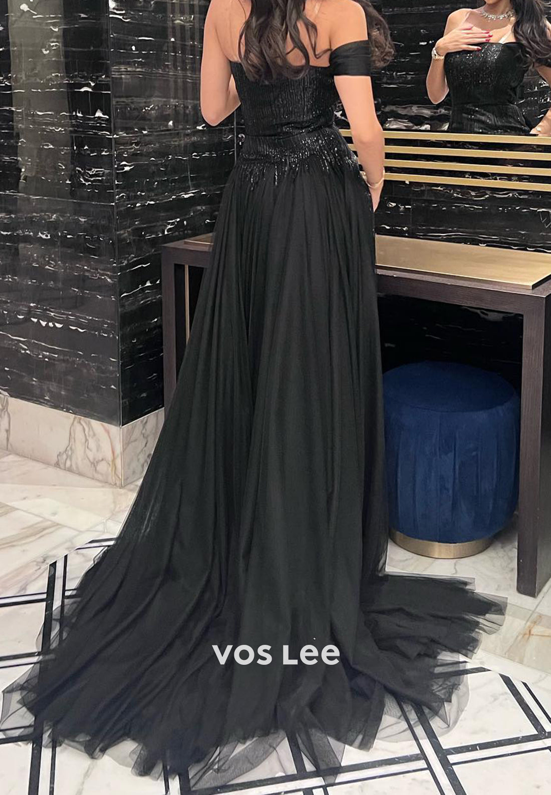 Sparkle & Shine One Shoulder Pleated Mermaid Evening Dresses with Sweep Train