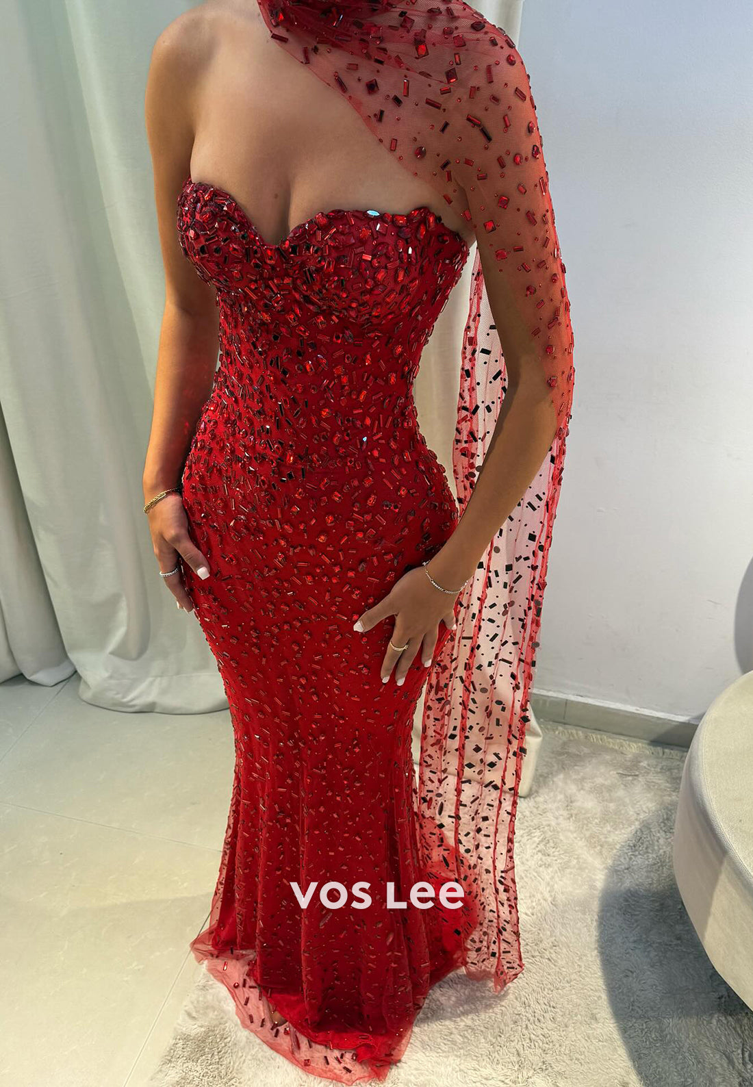 Sparkle & Shine Strapless Sweetheart Fully Rhinestone Prom Dresses