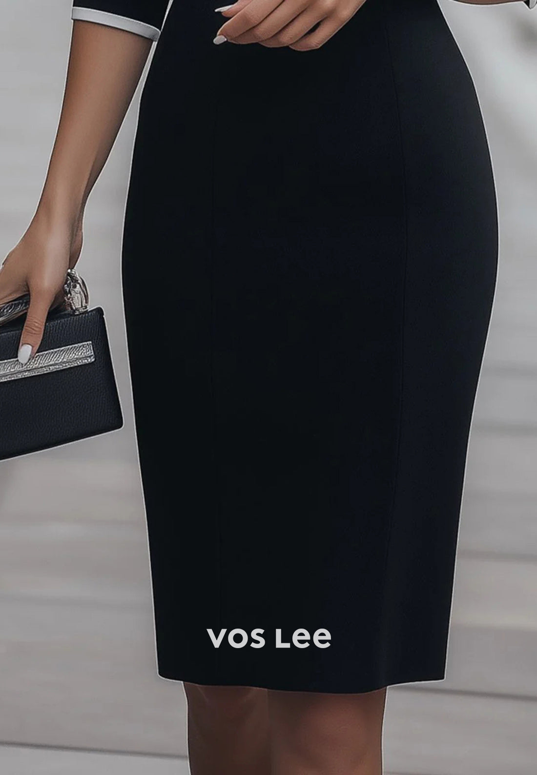 Simple 3/4 Sleeve Off the Shoulder Knee-Length Ruched Mermaid Wedding Guest Dresses