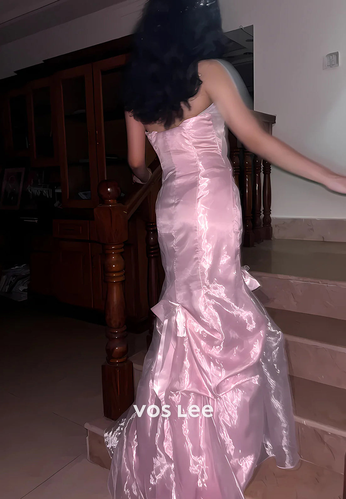 Glamorous & Dramatic Strapless Bowknot Mermaid Prom Dresses with Sweep Train