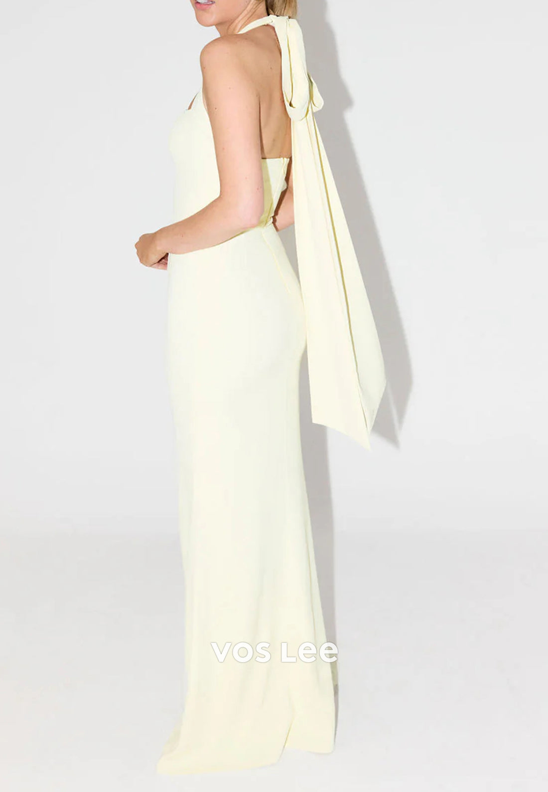 Sexy and Sleek Halter Pleated Floor-Length Mermaid Evening Dresses