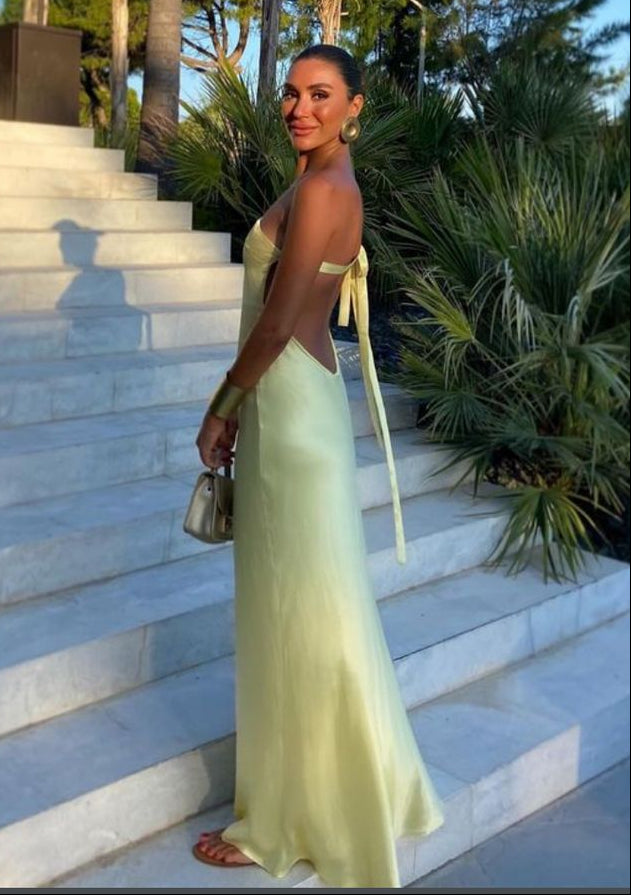 Yellow One Shoulder Prom Dresses, Evening Dress, Floor Length Party Gowns