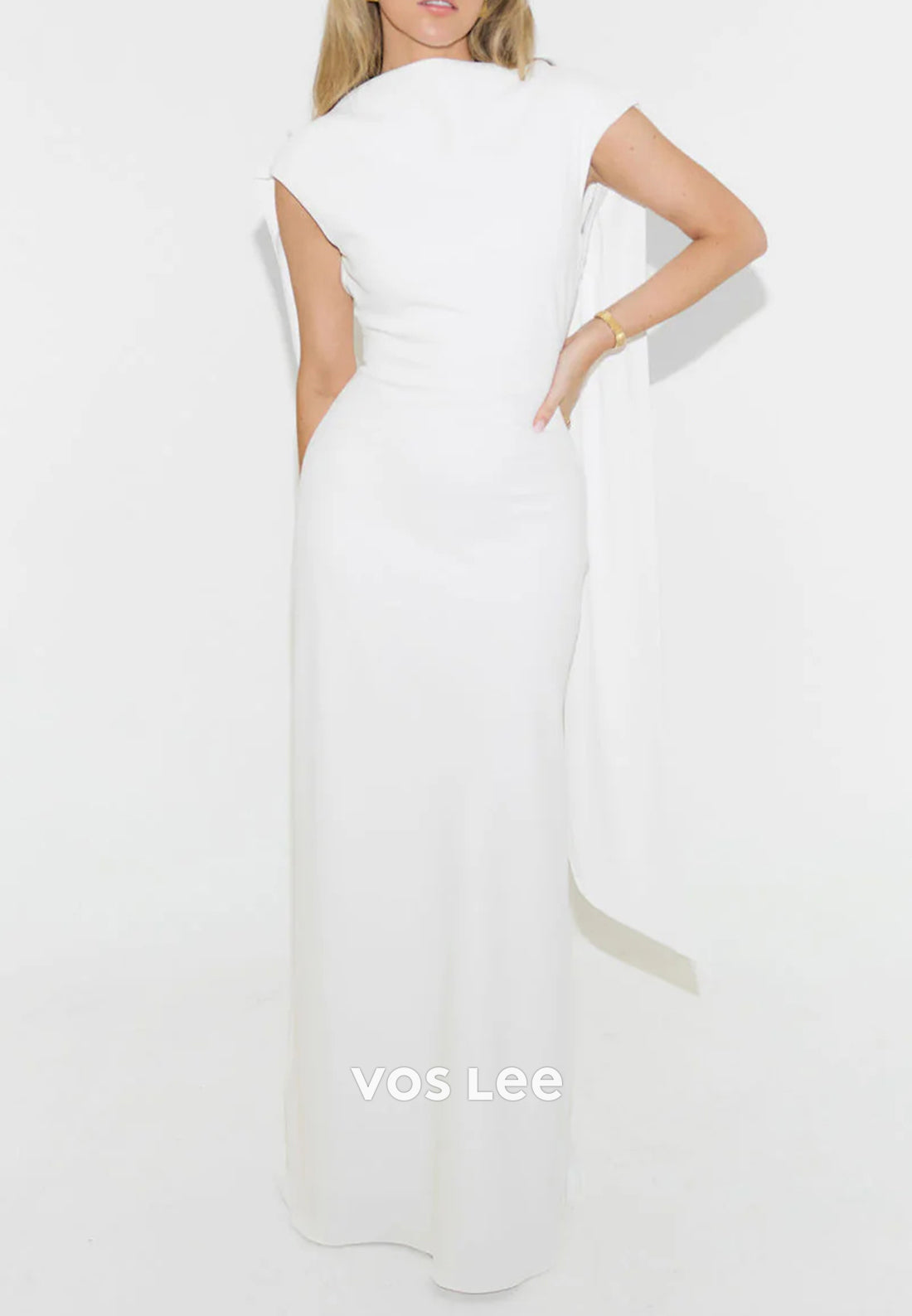 Sexy and Sleek Backless Scoop Floor-Length Pleated Mermaid Evening Dresses