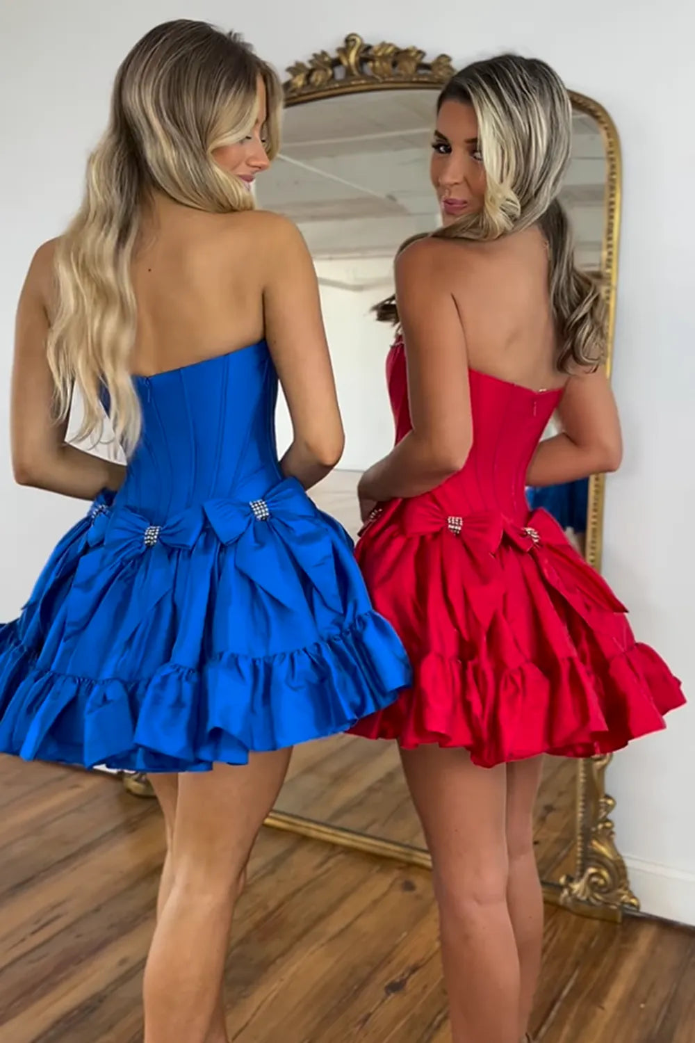 Cute A Line Strapless Hot Pink Short Homecoming Dress with Beading