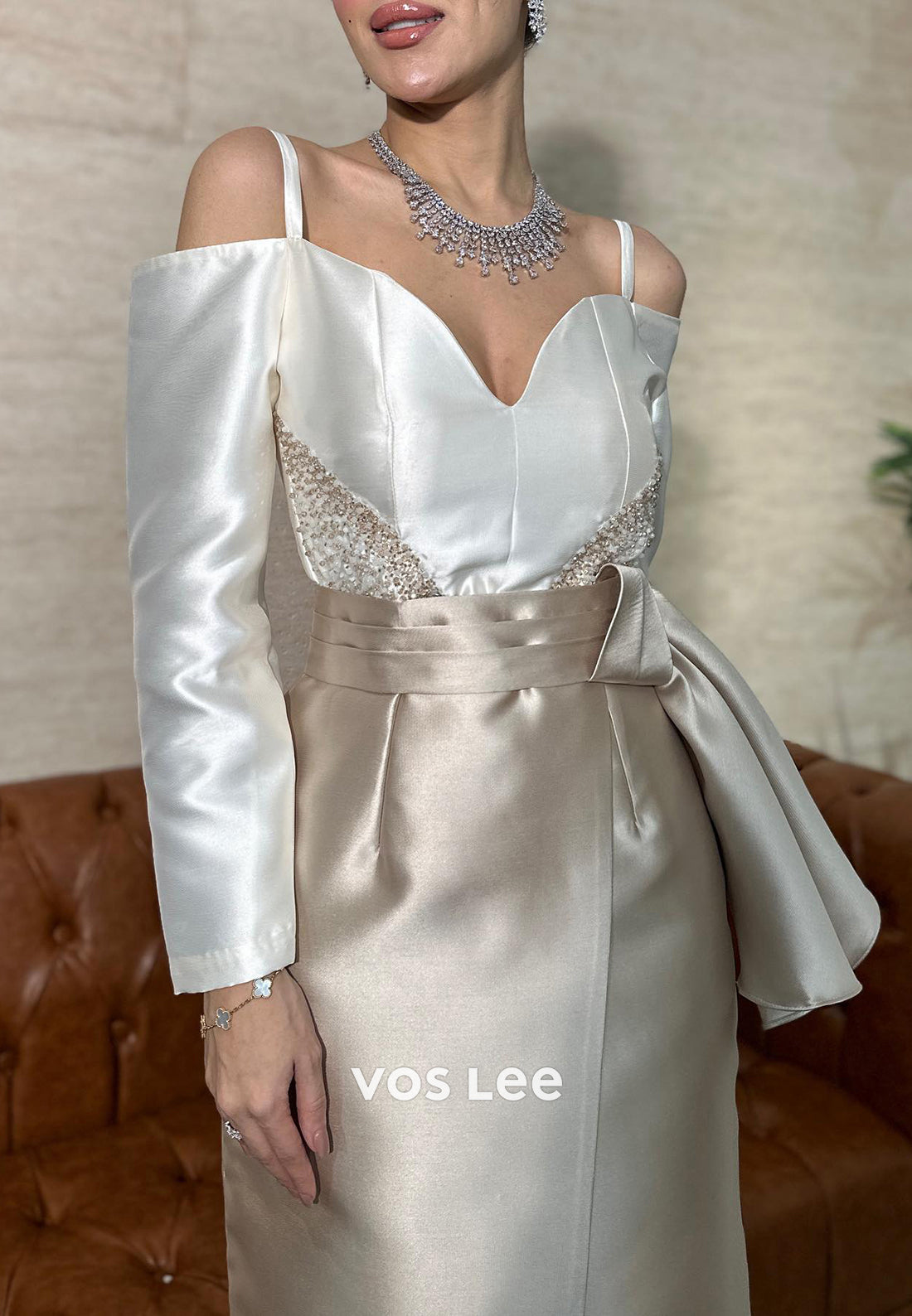 Spaghetti Straps Sweetheart Beading Ankle-Length Sheath Evening Dresses