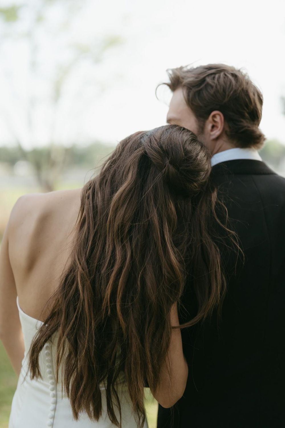 Classic Mermaid Strapless White Wedding Dress with Sweep Train