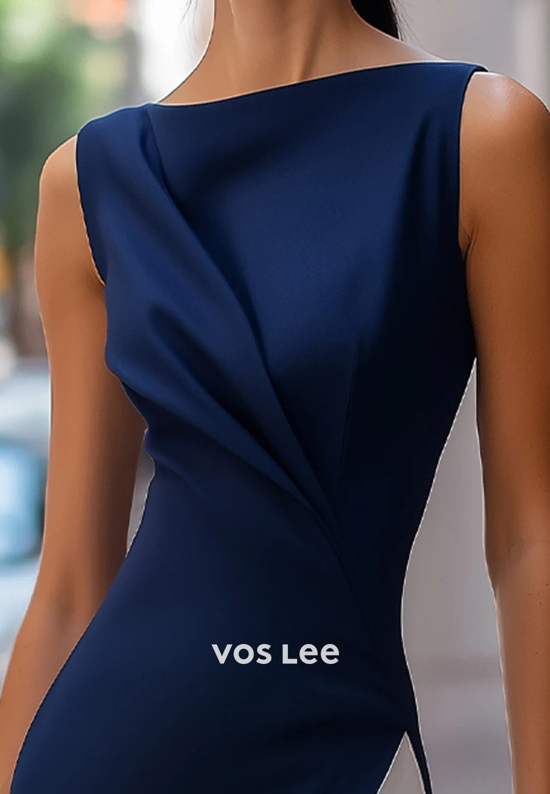 Short & Mini Bateau Neck Ruched Mermaid Wedding Guest Dresses Holiday Dresses