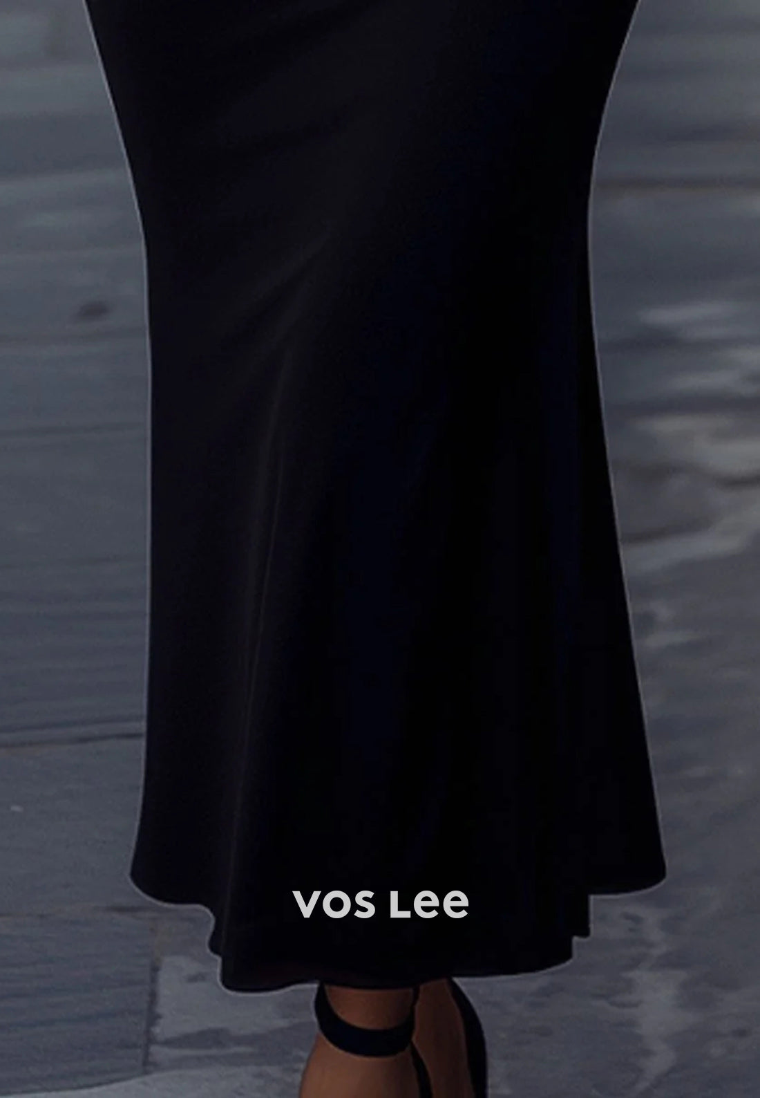 Simple & Casual Long Sleeve Scoop Ankle-Length Mermaid Wedding Guest Dresses