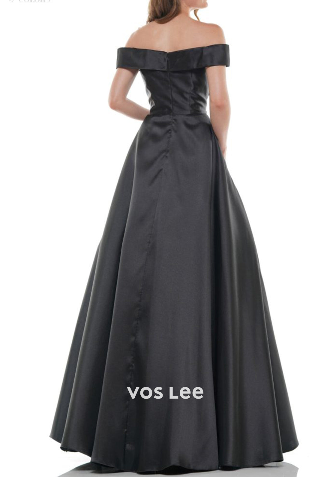 Classic A-Line Off the Shoulder Beaded Floor-Length Mother of Bride Dresses