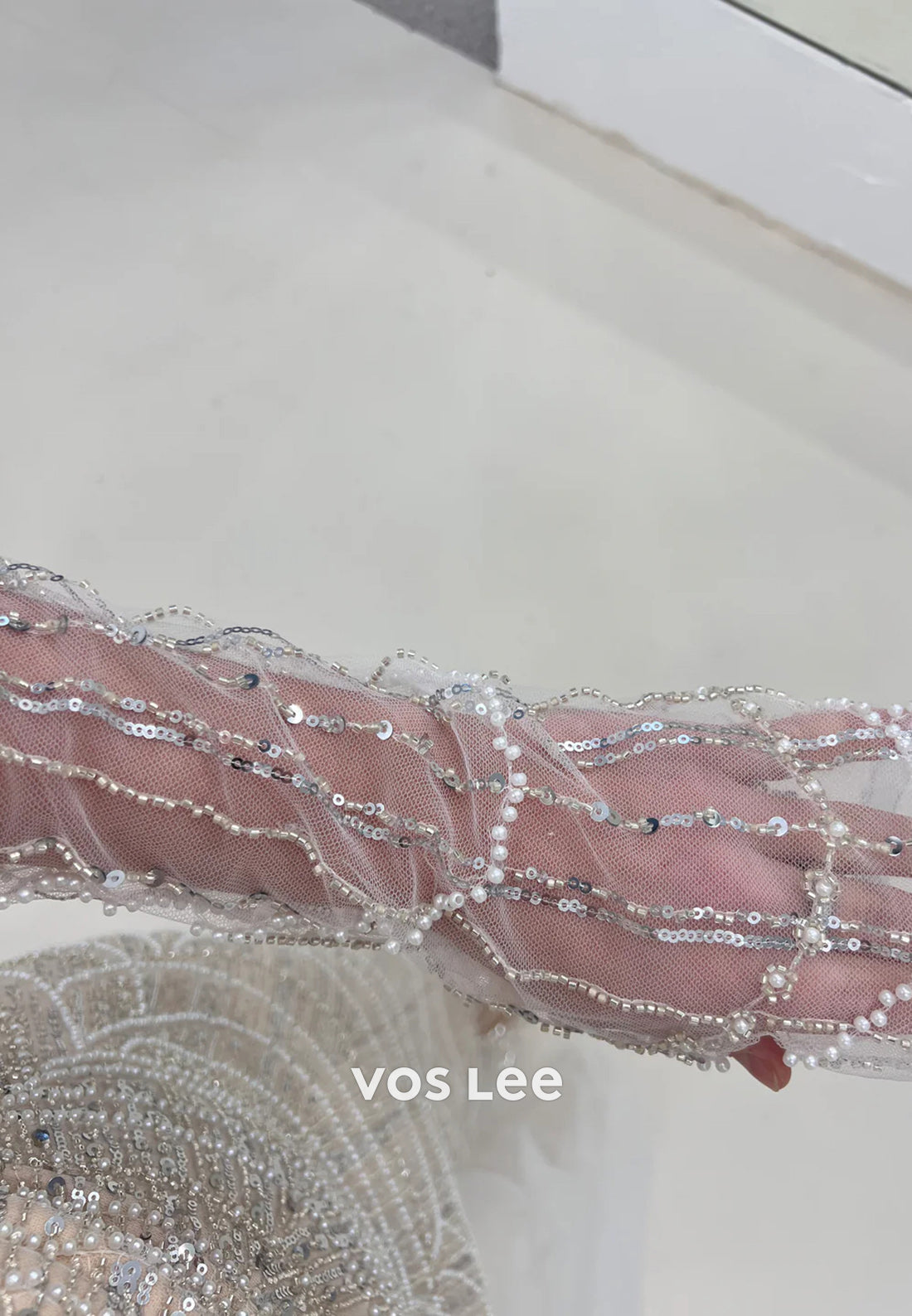 Long Sleeve Sweetheart Fully Sequins Beaded Floor-Length Mermaid Evening Dresses