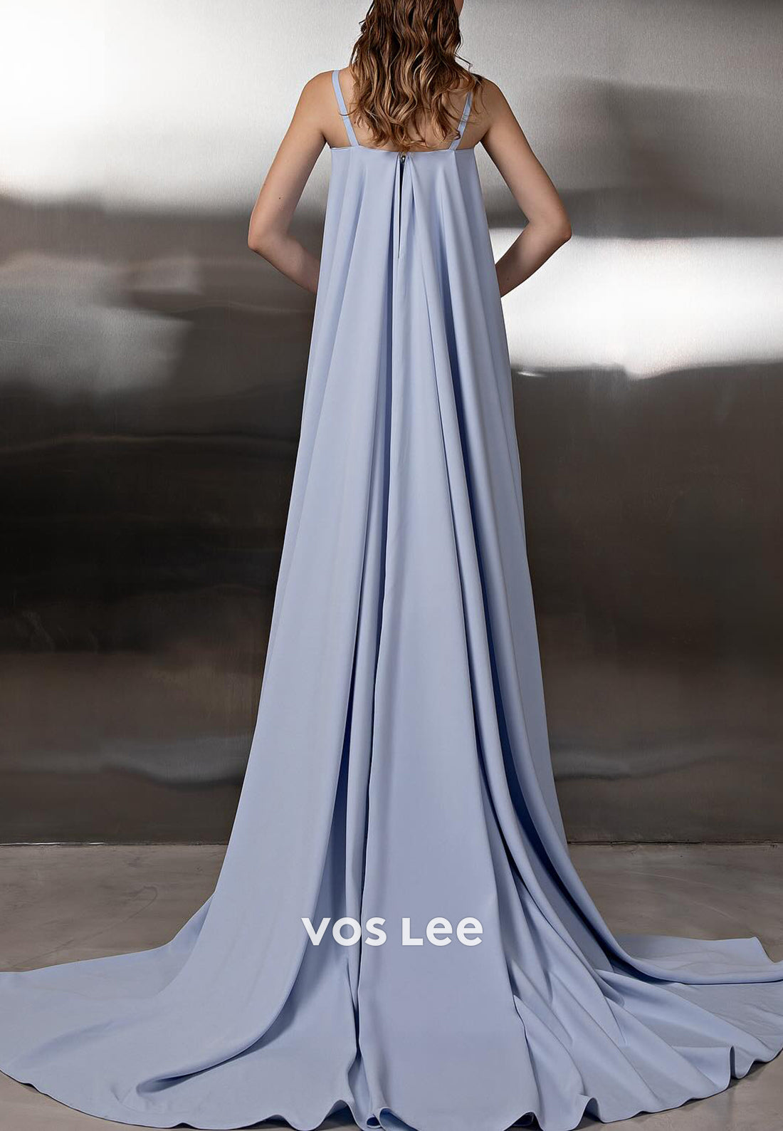 Simple Square Sequins Embellished Mermaid Prom Dresses with Sweep Train