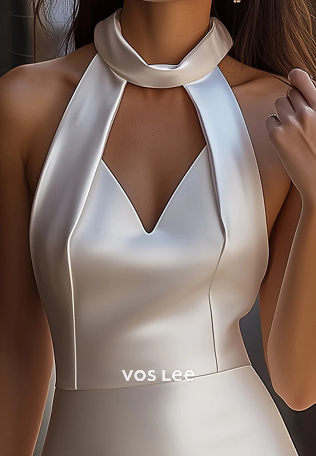 Glamorous & Dramatic Halter Ruched Sheath Wedding Guest Dresses Party Dresses
