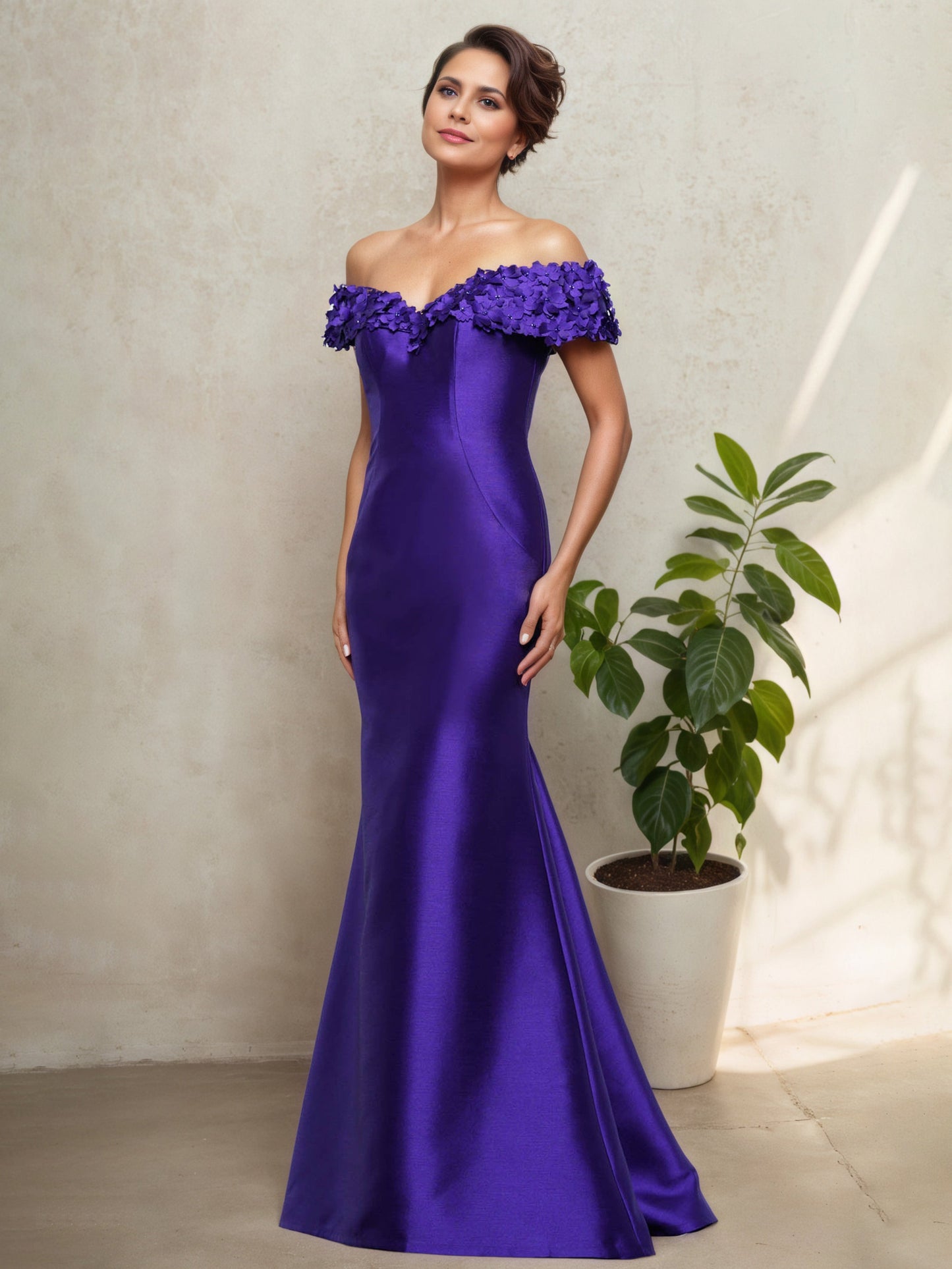 Illusion Peacock Strapless Mother Of The Bride Dress