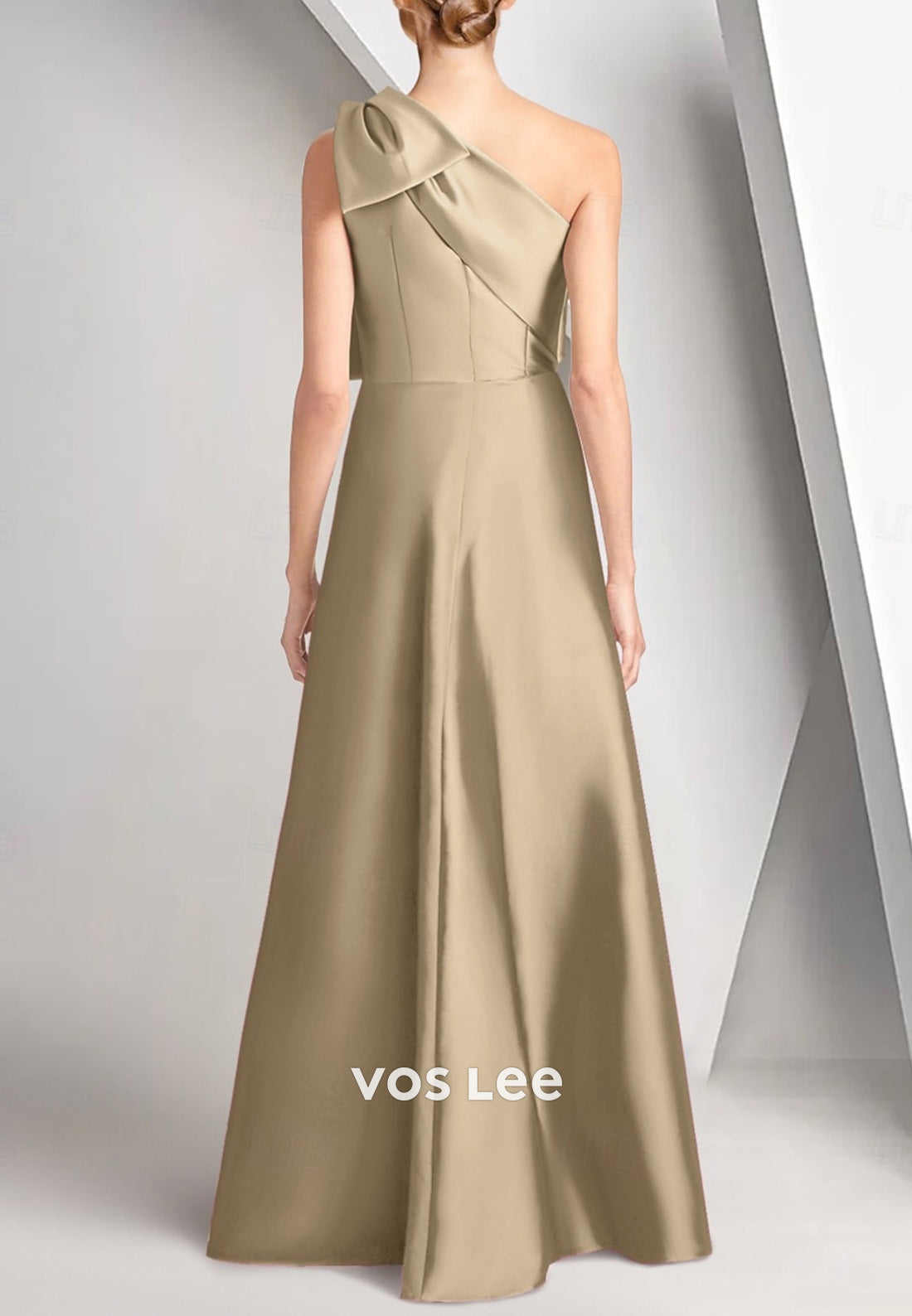 Sexy & Hot One Shoulder Bowknot Pleated Floor-Length Mermaid Evening Dresses