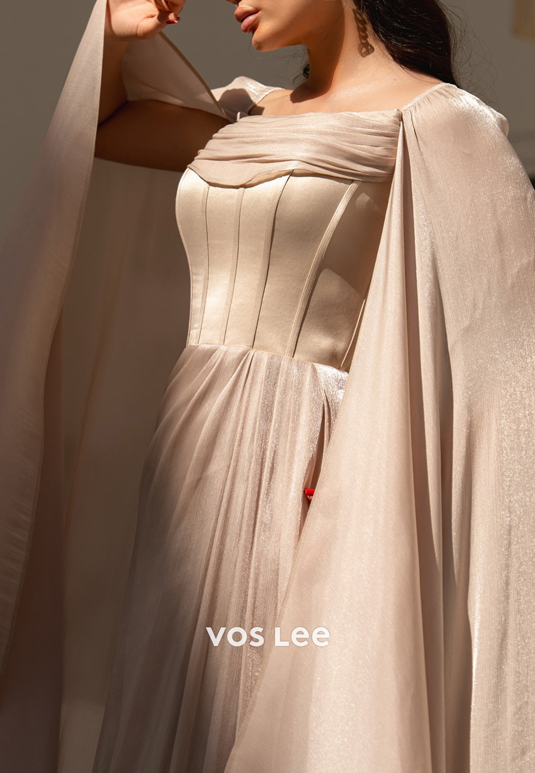 Simple & Classic Square Ruched Satin Sheath Evening Dresses