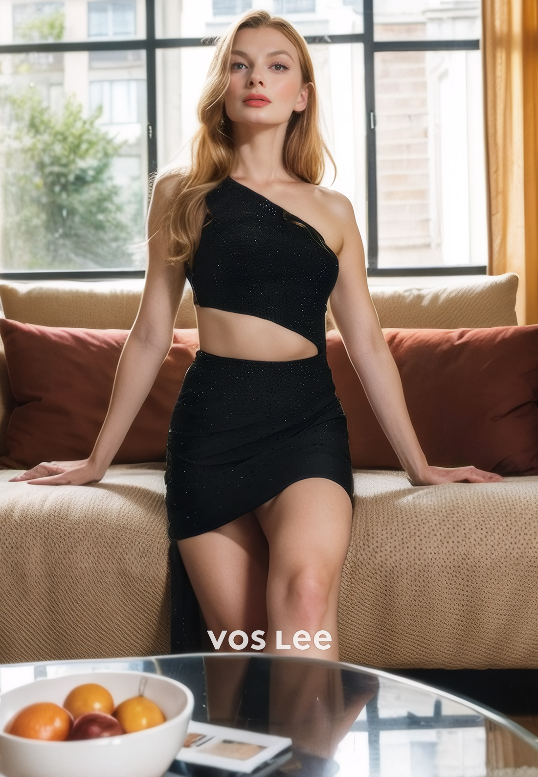 Elegant One Shoulder Beads Short Charming Homecoming Dress