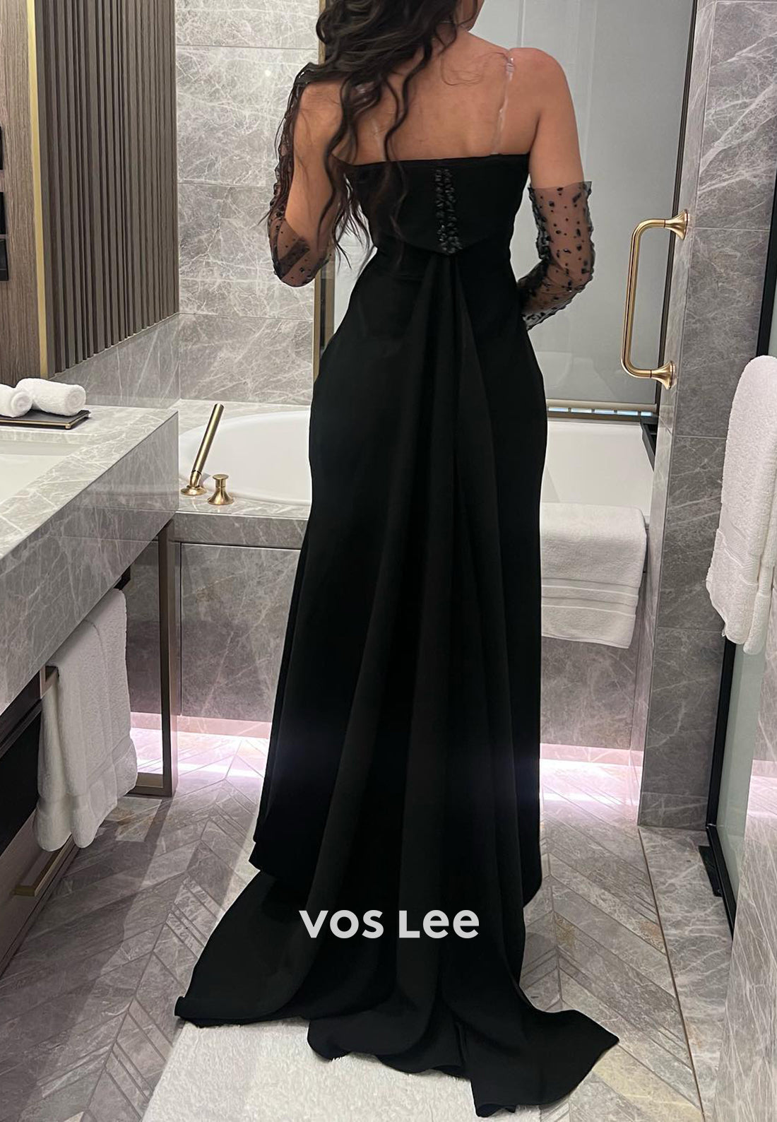 Sexy & Hot Strapless Floor-Length Mermaid Evening Dresses with High Split