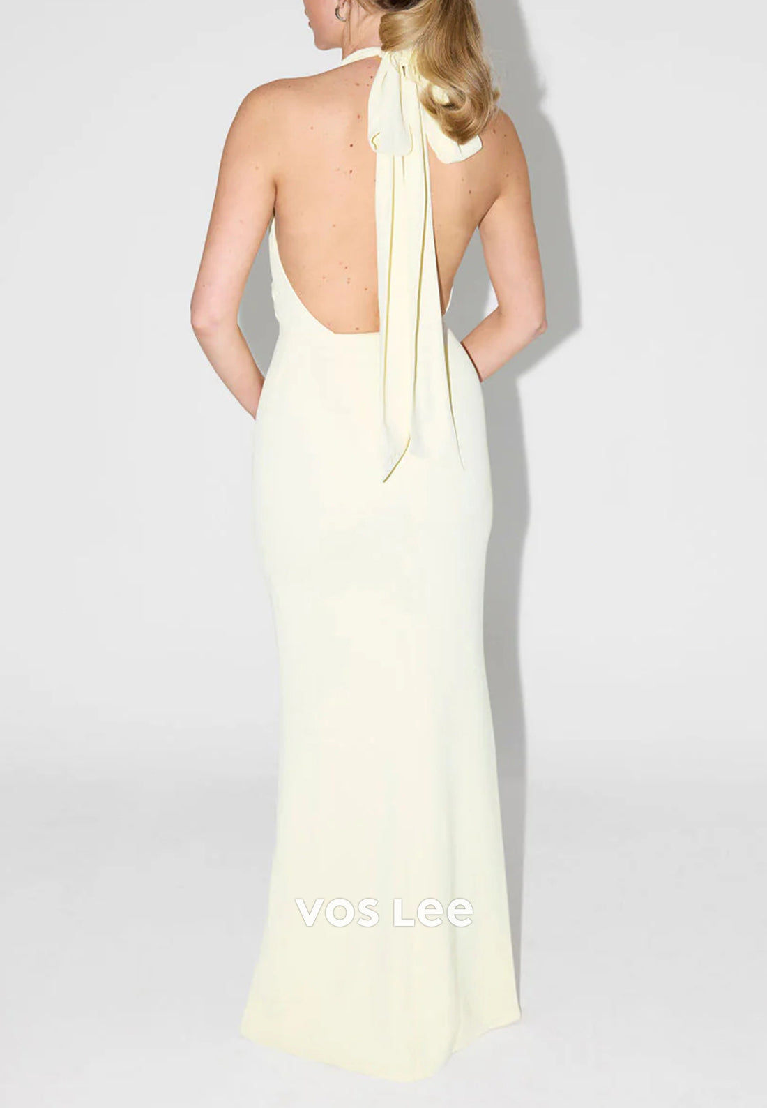 Sexy and Sleek Halter Pleated Floor-Length Mermaid Evening Dresses