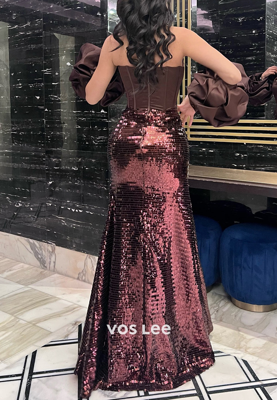 Sparkle & Shine Strapless Floor-Length Mermaid Evening Dresses Party Dresses