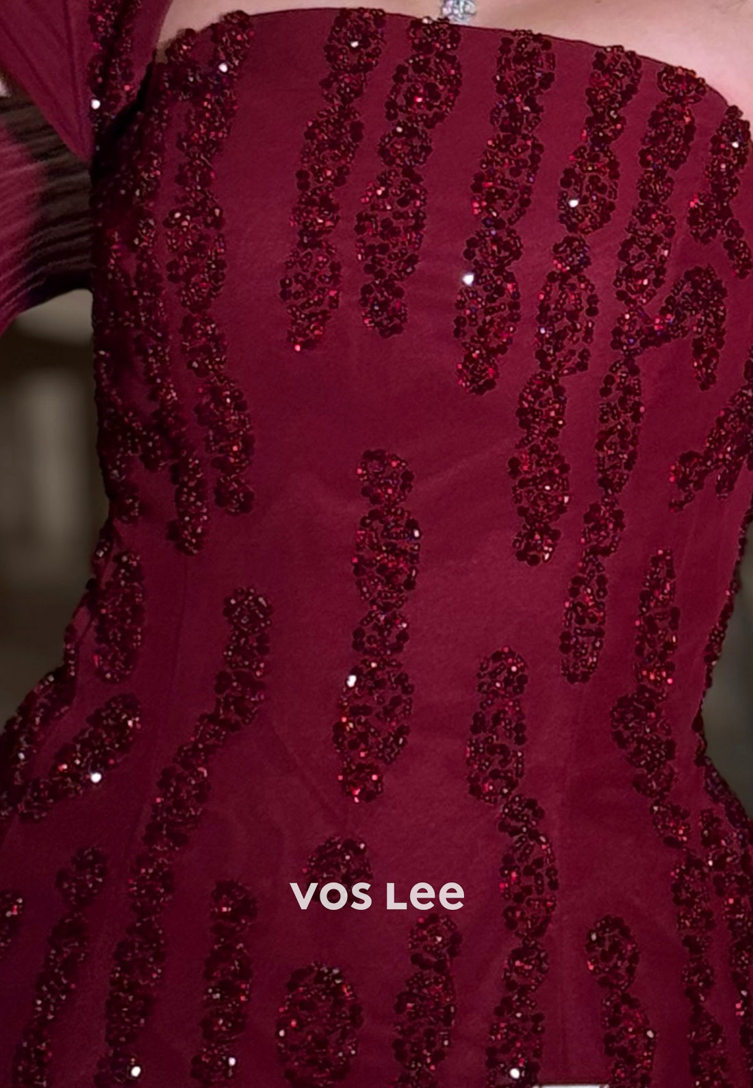 Classic Square Sequins Sheath Pleated Evening Dresses with Sweep Train