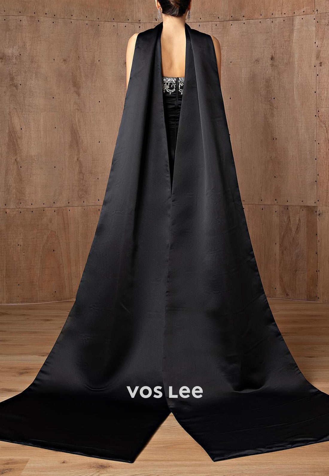 Simple & Casual Strapless Rhinestone Embellished Mermaid Prom Dresses