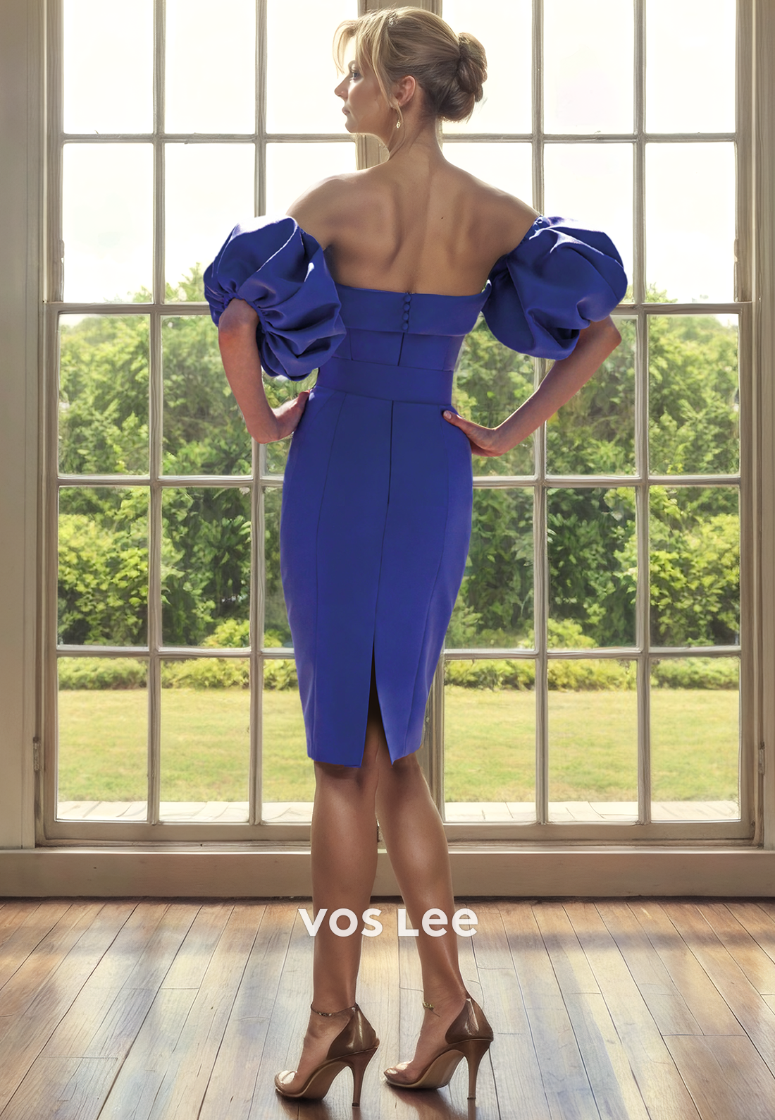 Short Sheath/Column Strapless Sleeveless Knee-LengthSatin Mother of the Bride Dress/Cocktail Dress