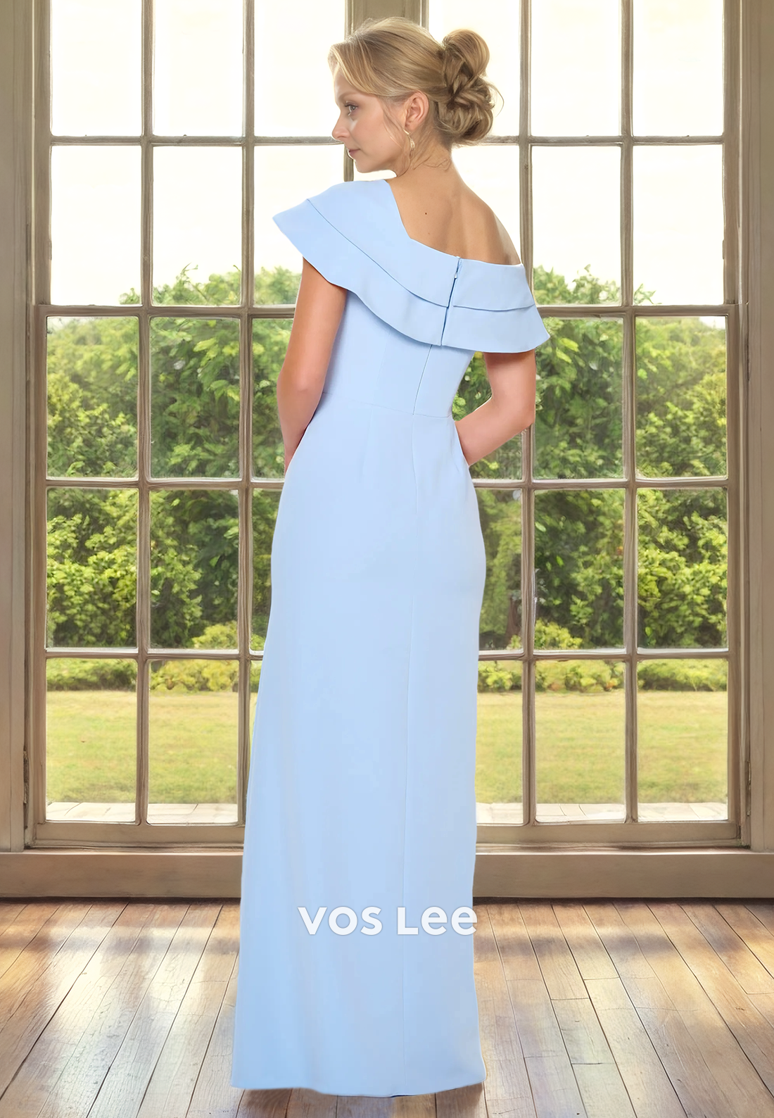 Sheath/Column Scoop Cap Sleeves Floor-Length Satin Mother of the Bride Dress/Cocktail Dress
