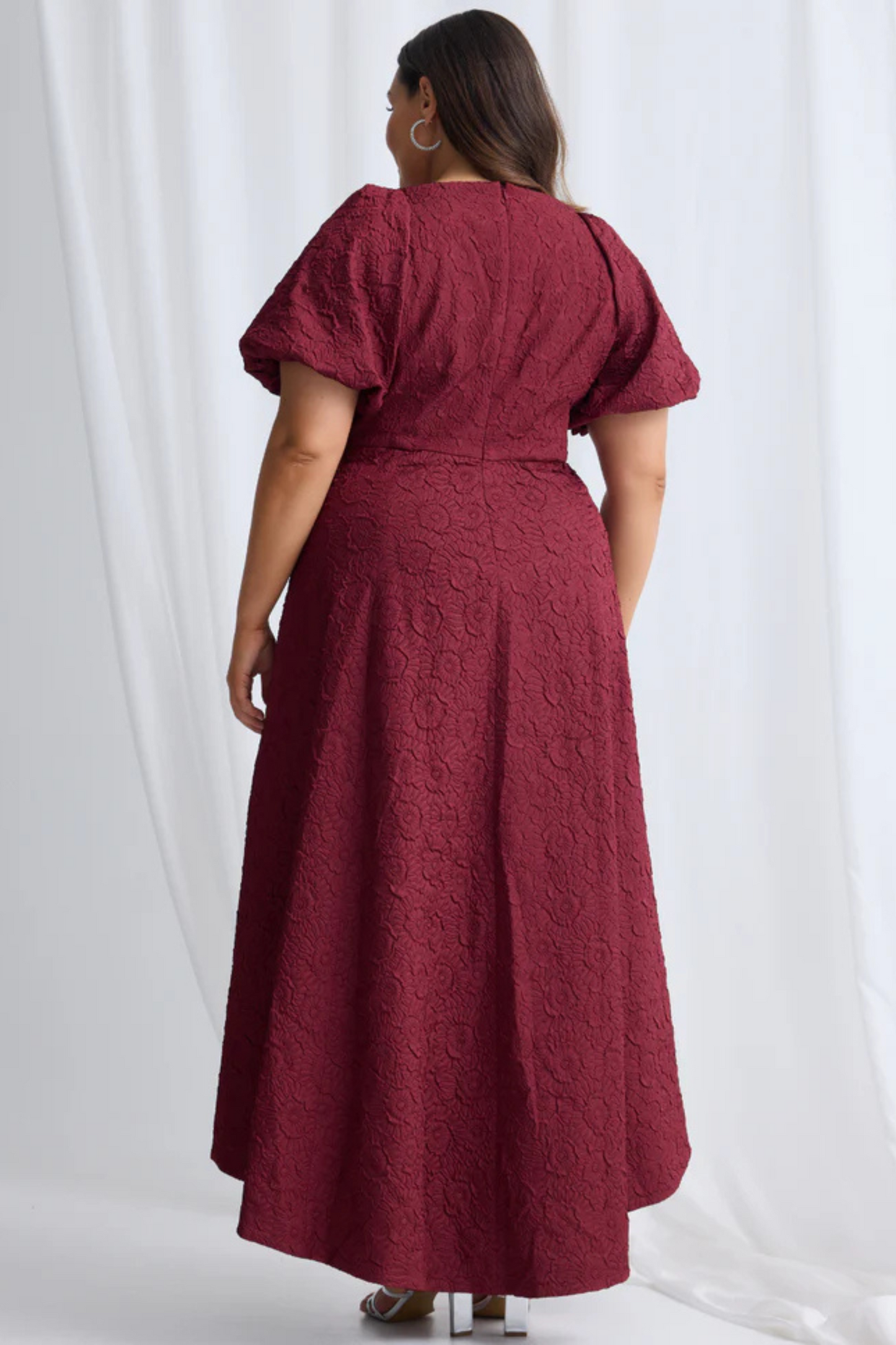 A-line V-Neck line Short Sleeves Maxi Dress