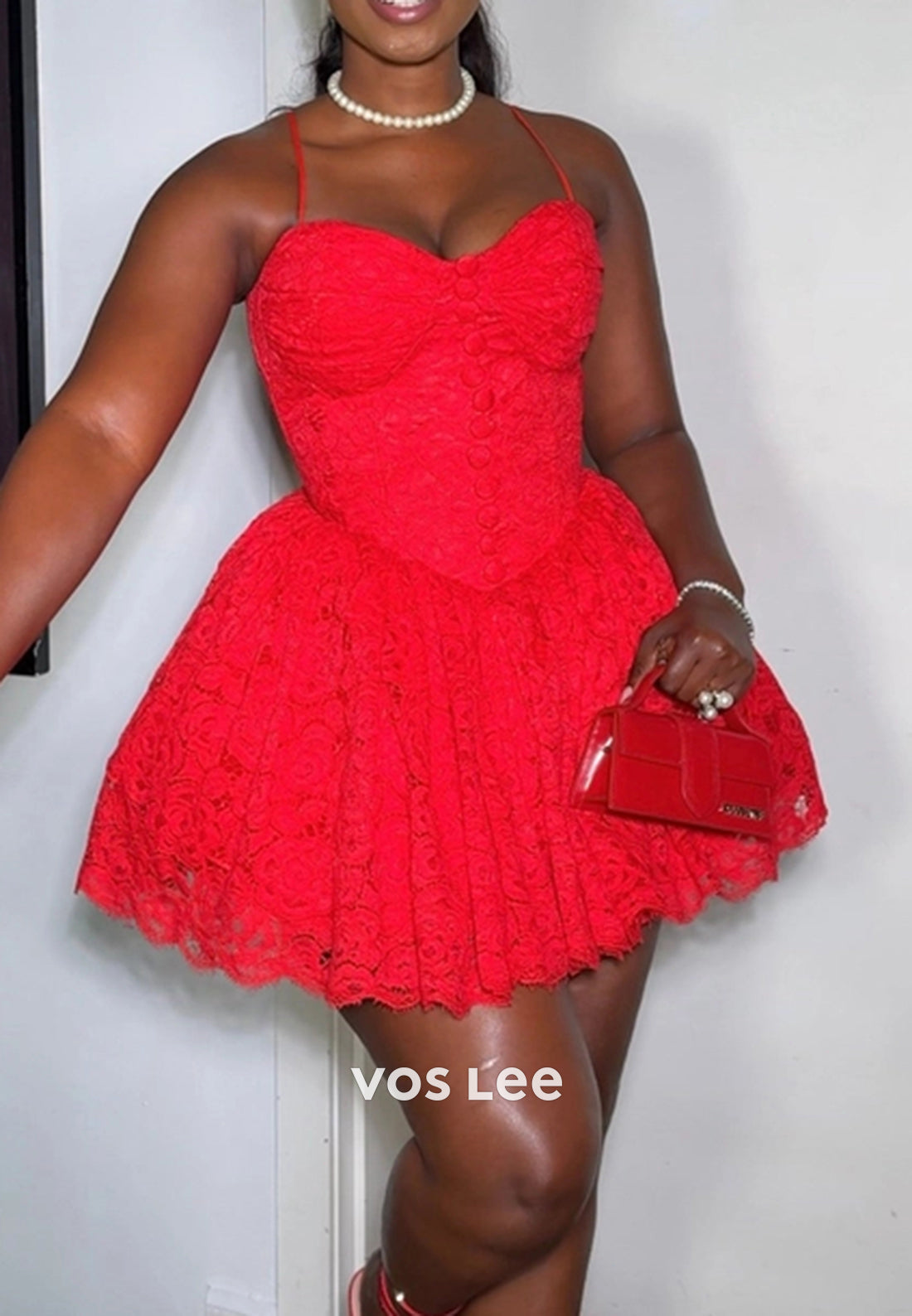 A-line Spaghetti Straps Sweetheart Appliques Lace Homecoming Dresses