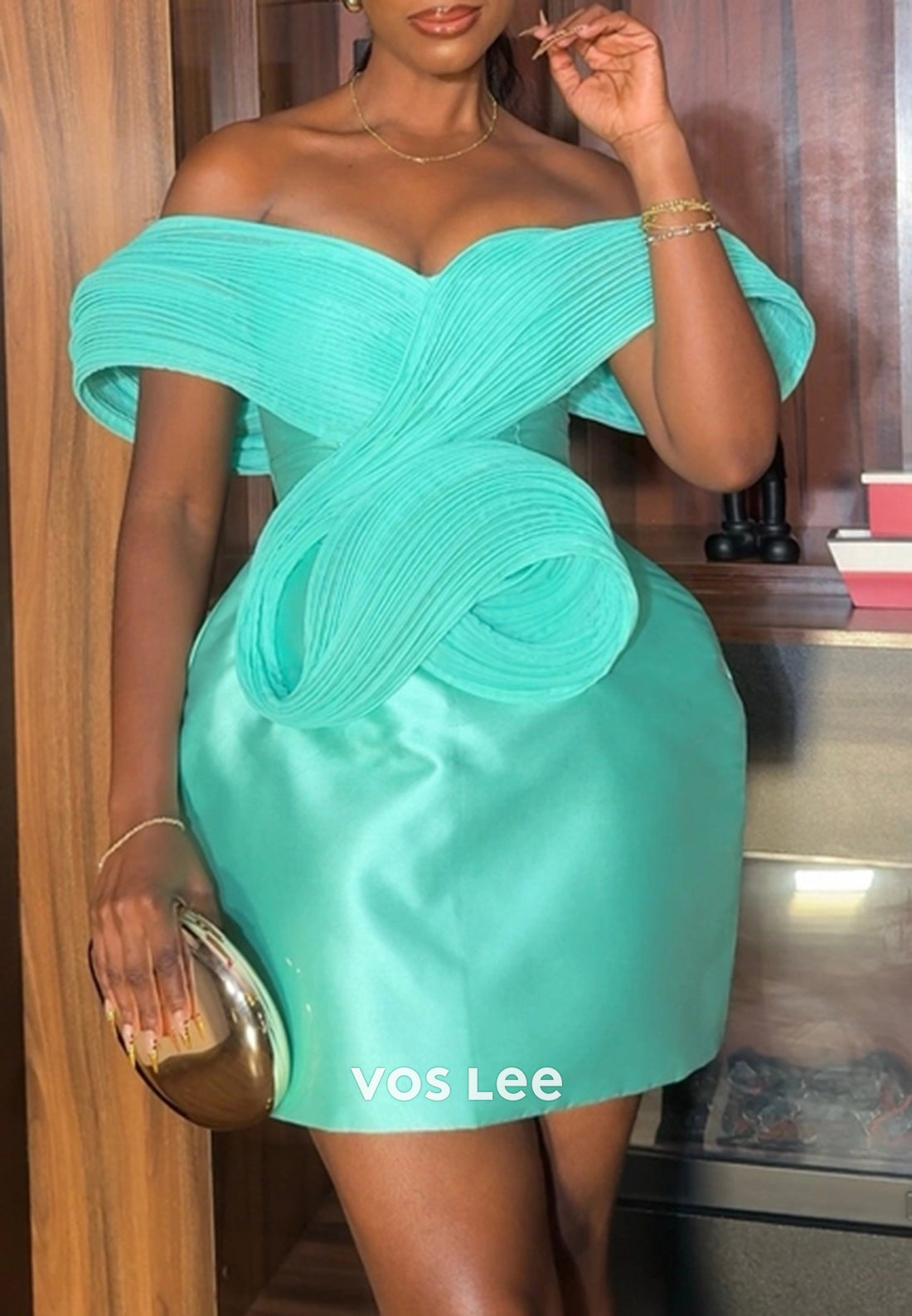 A-Line Off the Shoulder Pleated Sexy and Sleek Homecoming Dresses