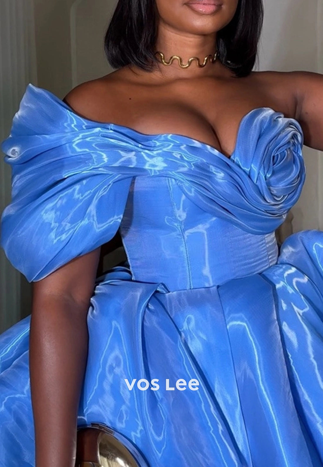 Bright Blue A-Line One Shoulder Pleated Mini Homecoming Dresses