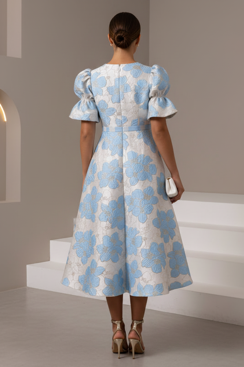 Elegant Asymmetrical Off-The-Shoulder Midi Dress