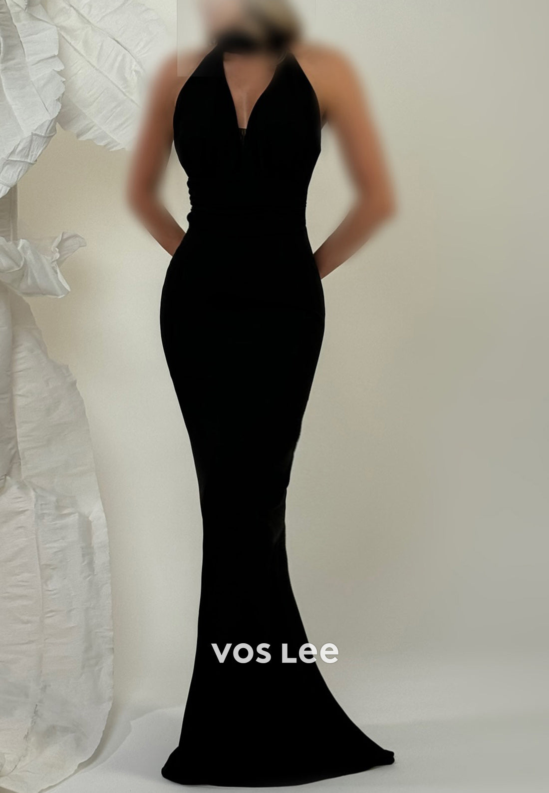 Gorgeous & Charming Halter Floor-Length Pleated Mermaid Evening Dresses Party Dresses