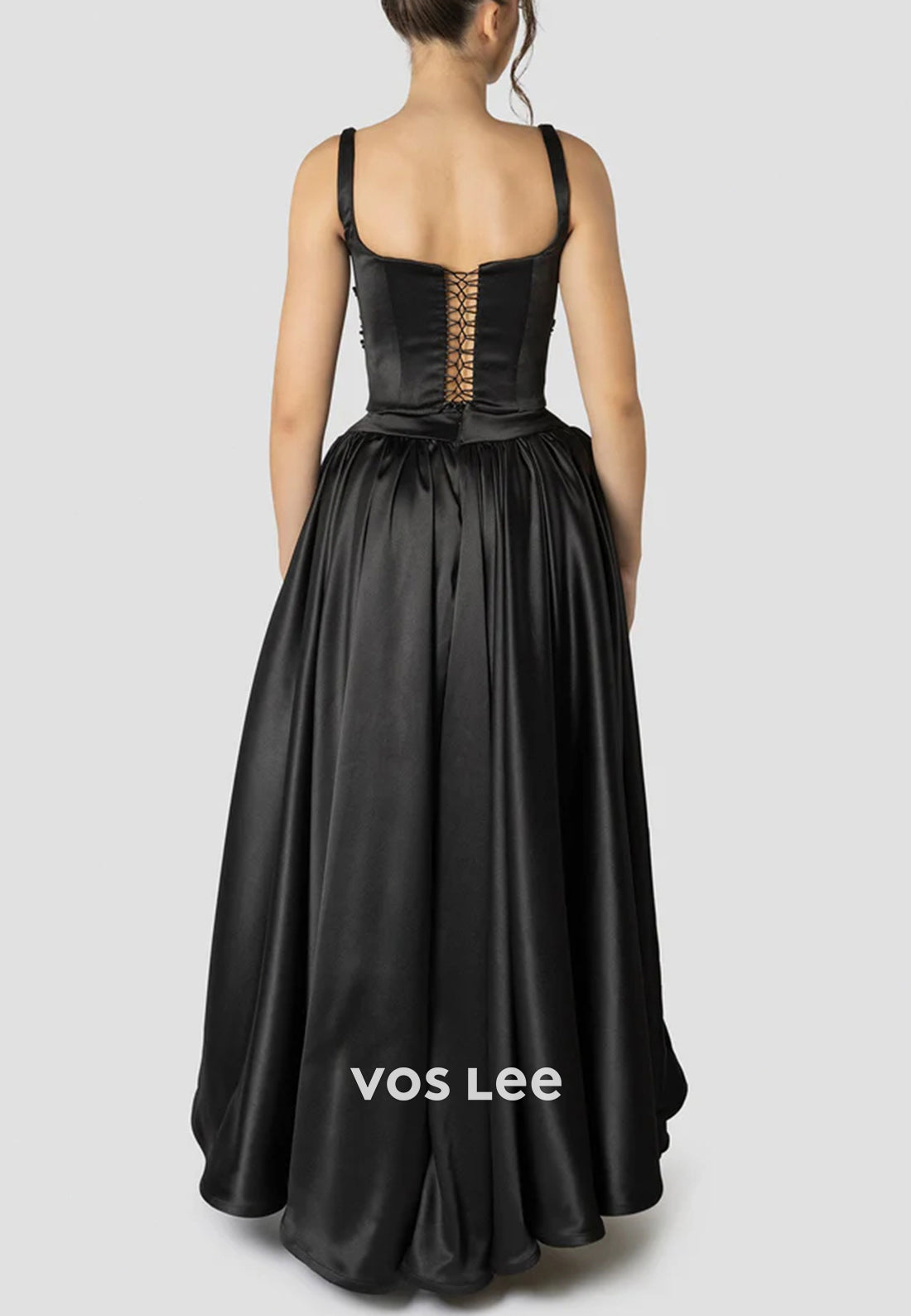 A-Line Spaghetti Straps Sweetheart Beaded Pleated Floor-Length Evening Dresses