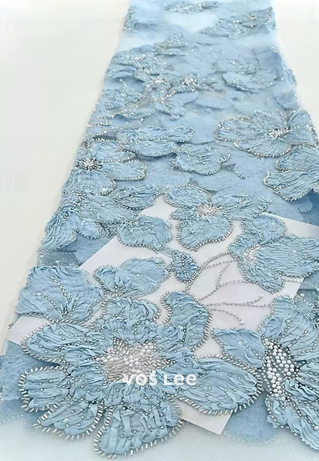 Off Shoulder Pleats Beading Appliques A-Line Tea Length Evening Gown